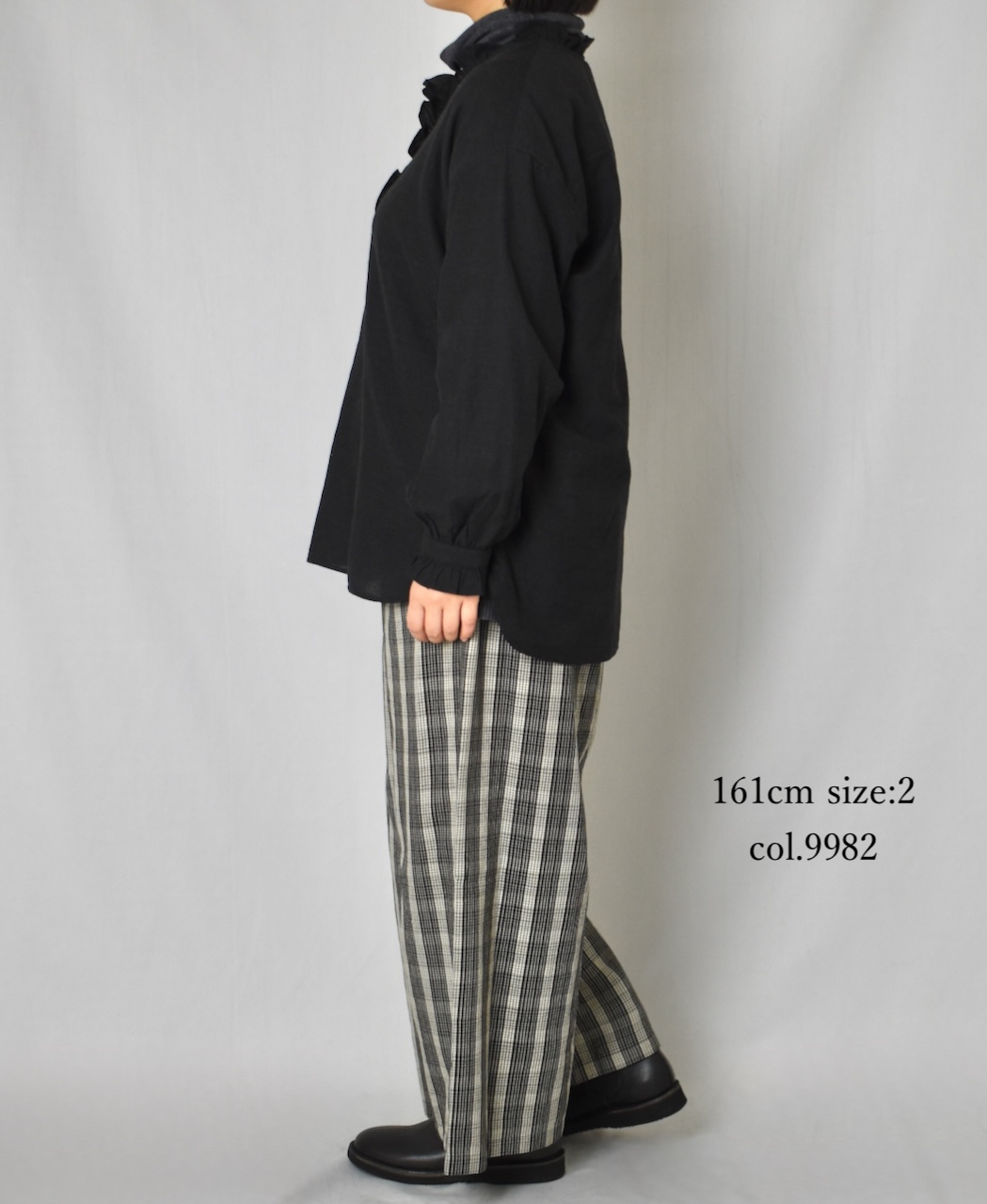NMDS25595(パンツ) WOOL COTTON CHECK EASY PANTS