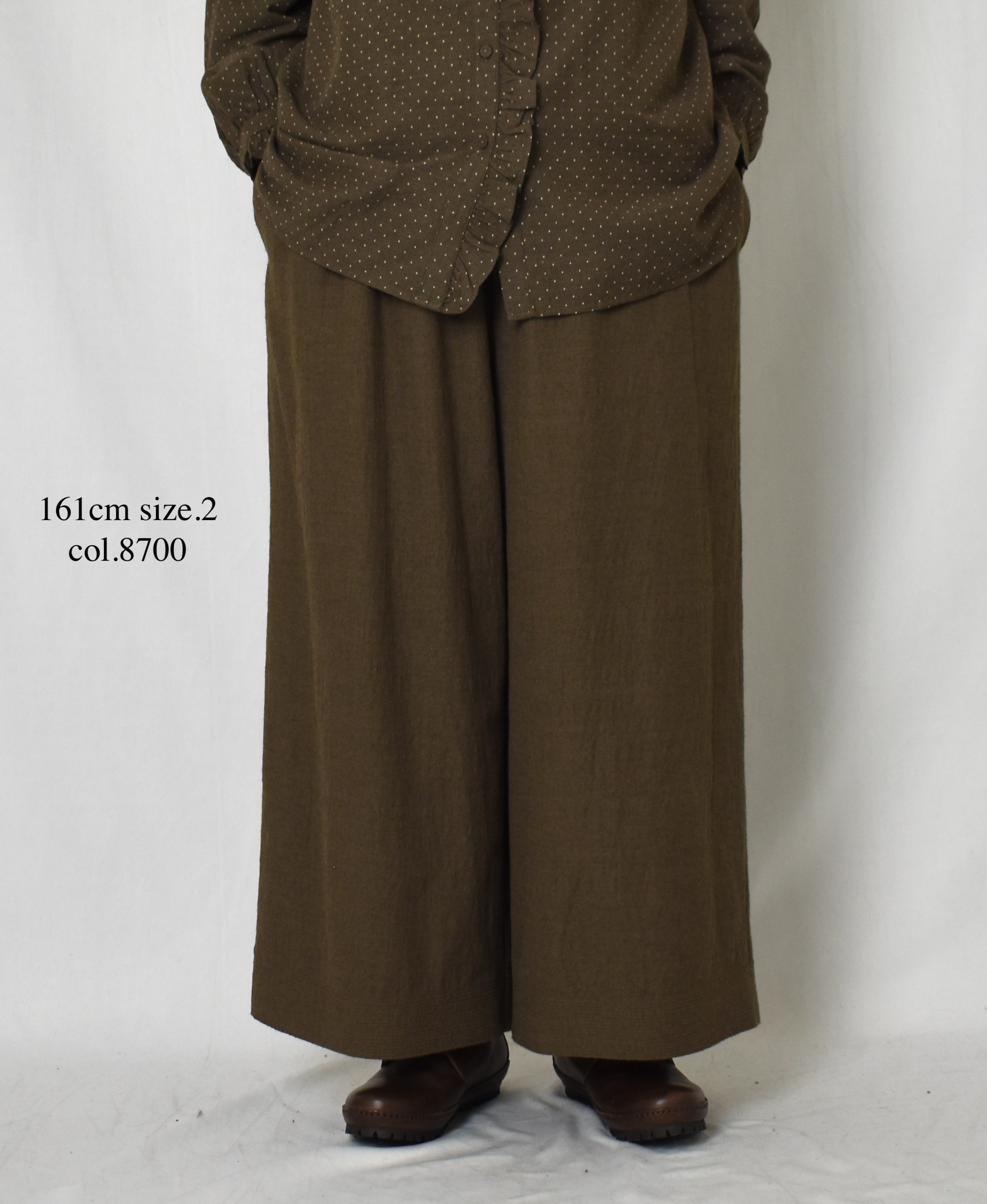 ●INMDS25755(パンツ) WOOL/COTTON/SILK PLAIN EASY PANTS