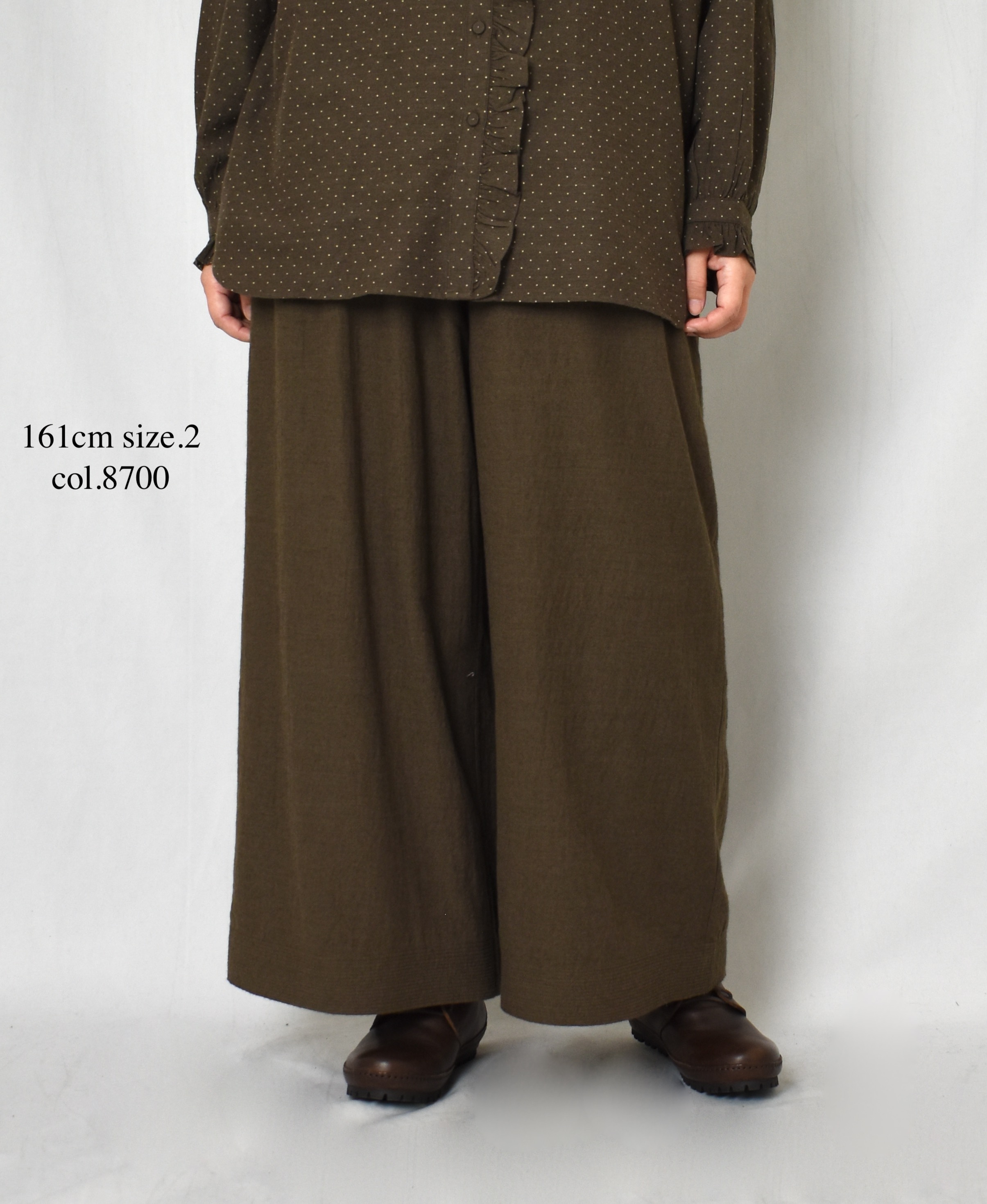INMDS25755(パンツ) WOOL/COTTON/SILK PLAIN EASY PANTS
