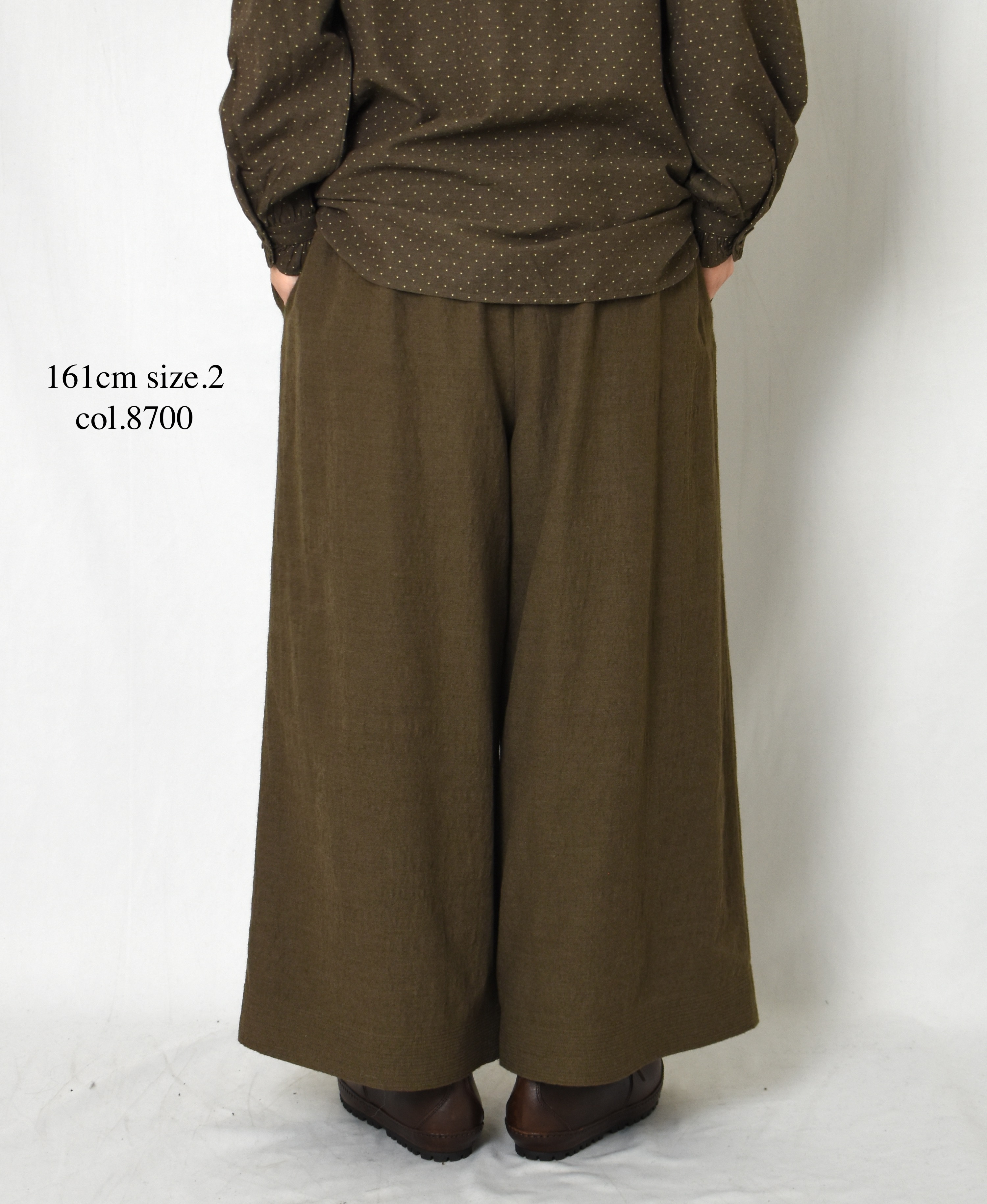 ●INMDS25755(パンツ) WOOL/COTTON/SILK PLAIN EASY PANTS