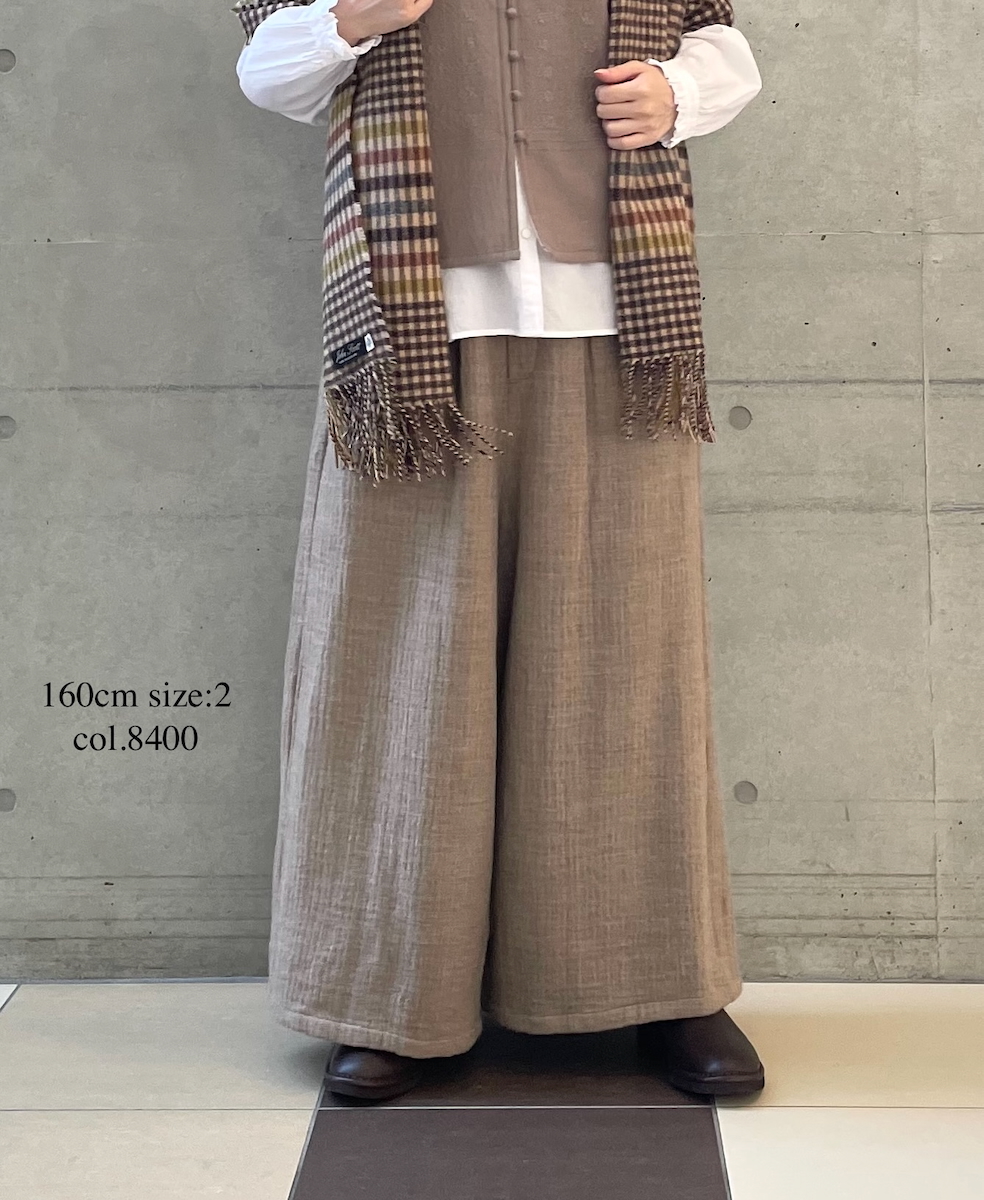 ●NMDS25612(キュロット) WOOL COTTON HERRINGBONE CULLOTES