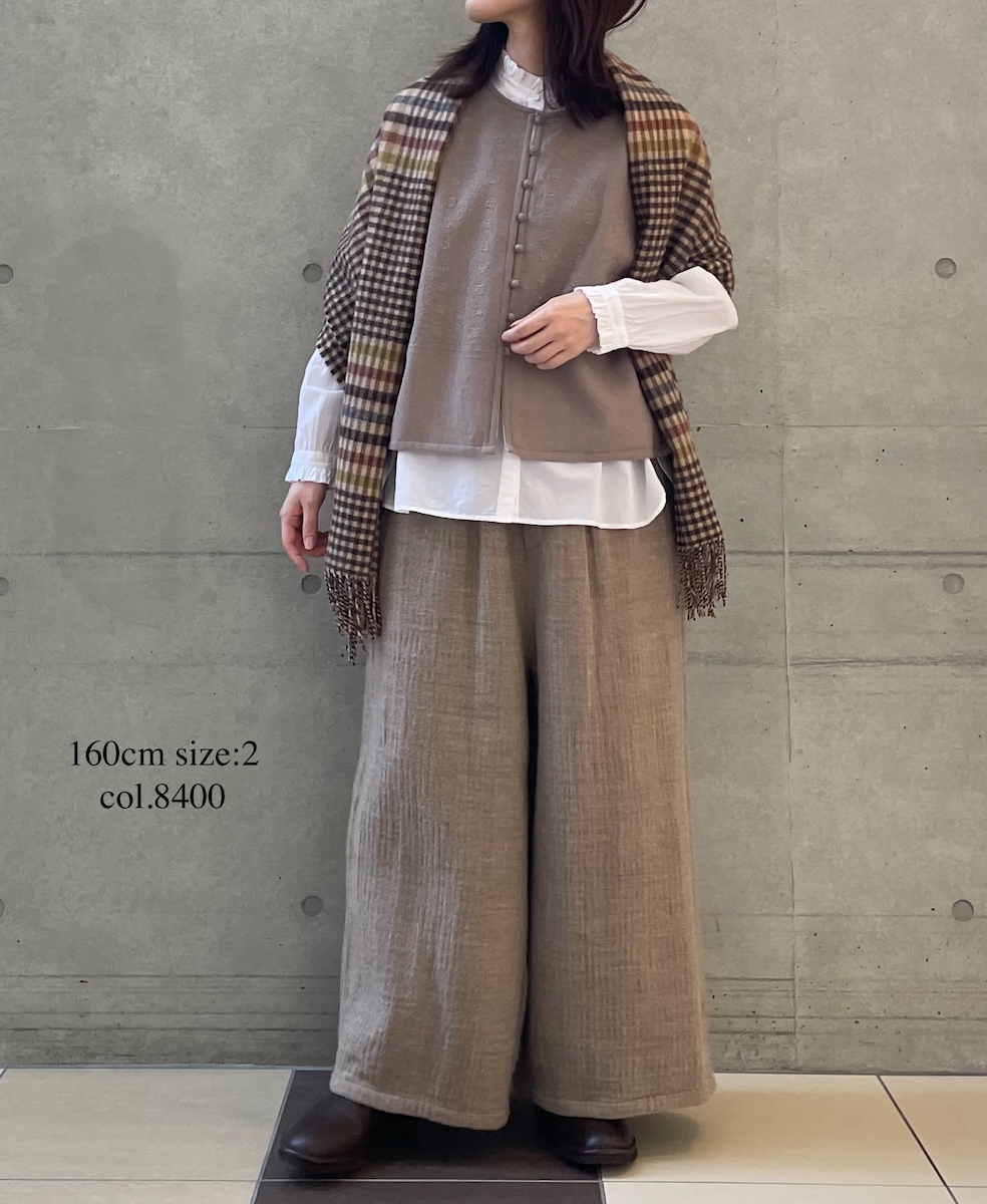 ●NMDS25612(キュロット) WOOL COTTON HERRINGBONE CULLOTES