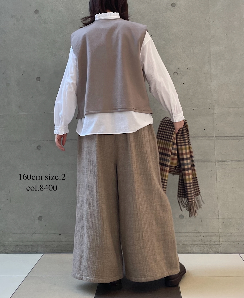 ●NMDS25612(キュロット) WOOL COTTON HERRINGBONE CULLOTES