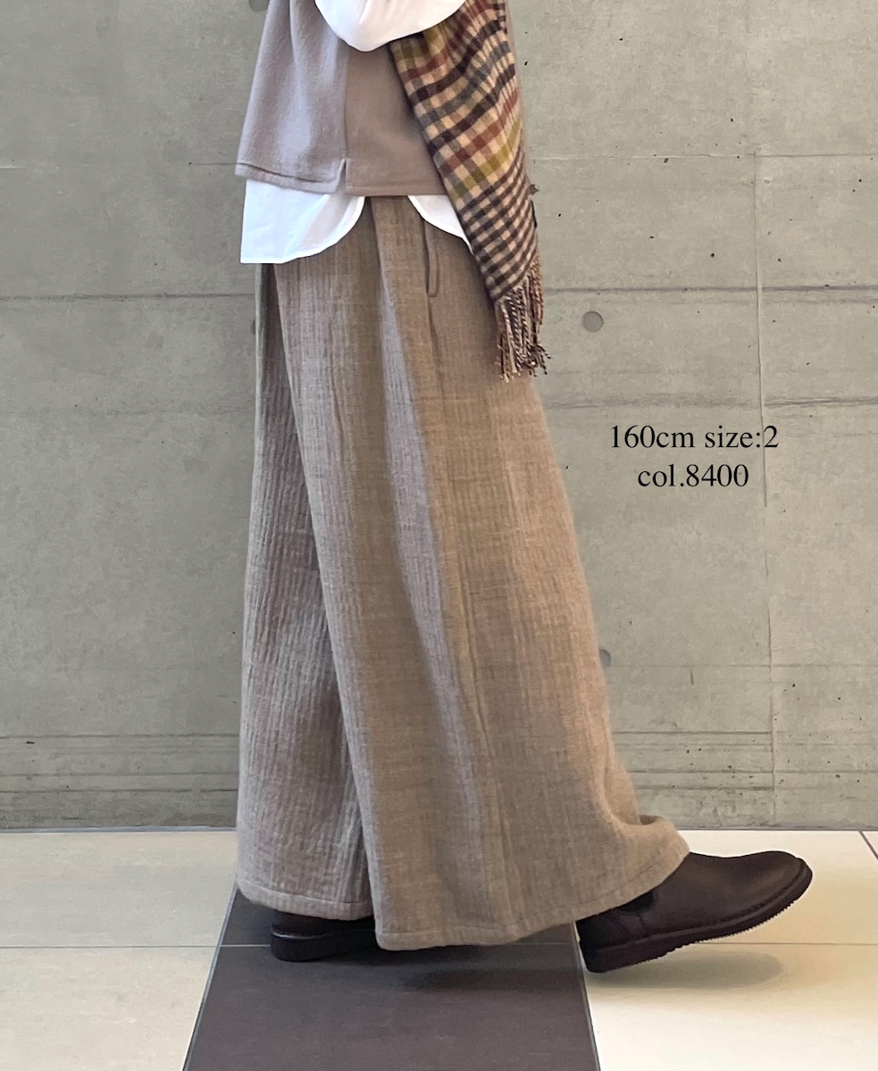 ●NMDS25612(キュロット) WOOL COTTON HERRINGBONE CULLOTES