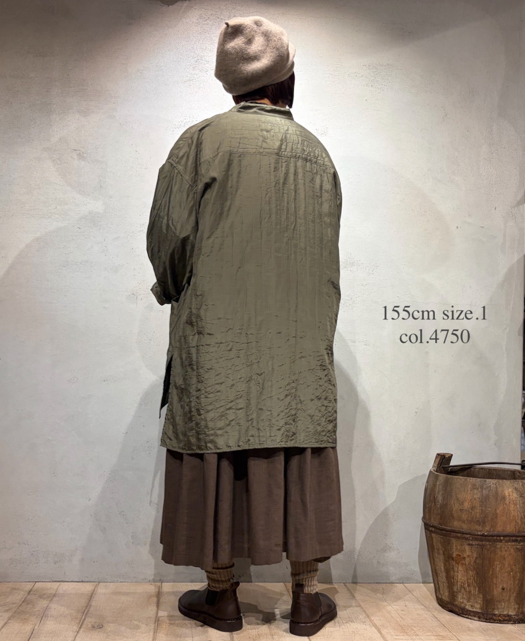 NMDS25583(シャツ) STITCHED BANGALORE SILK PLAIN BANDED COLLAR SHIRT