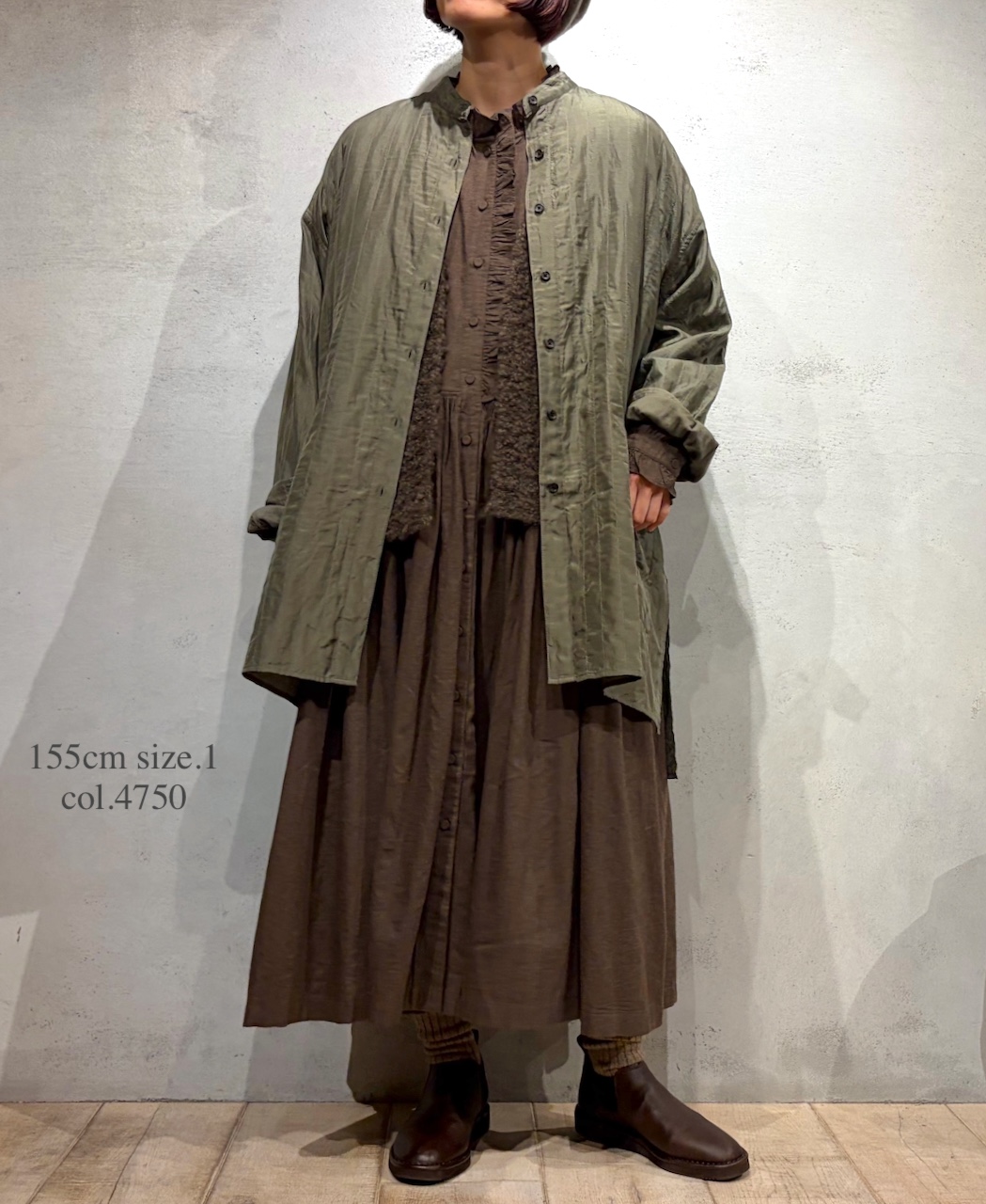 NMDS25583(シャツ) STITCHED BANGALORE SILK PLAIN BANDED COLLAR SHIRT