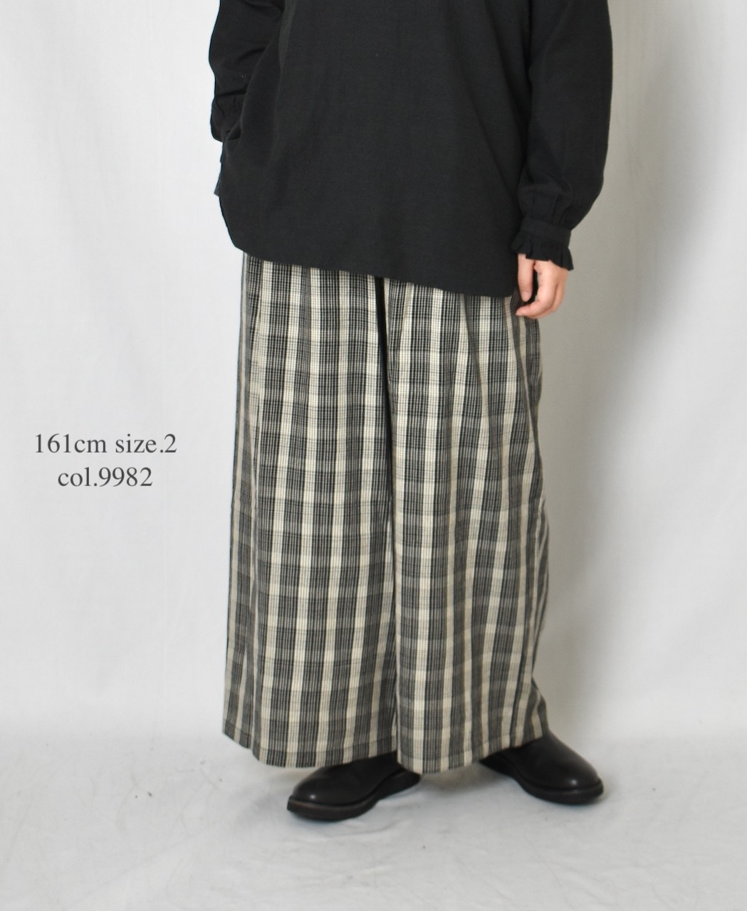 NMDS25595(パンツ) WOOL COTTON CHECK EASY PANTS