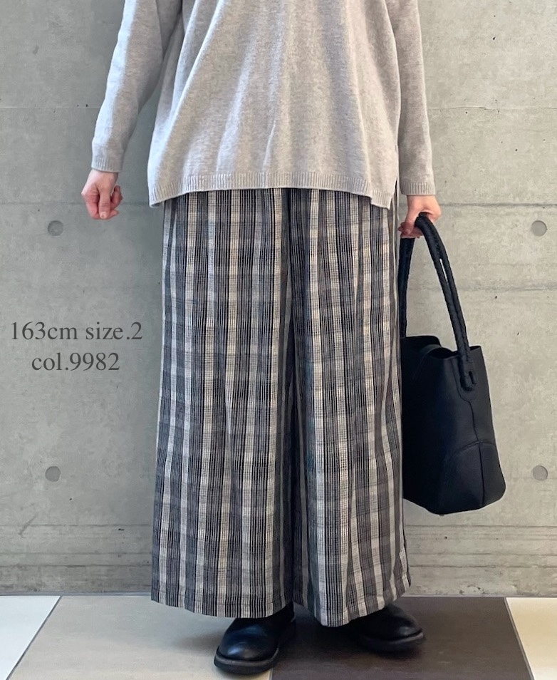 NMDS25595(パンツ) WOOL COTTON CHECK EASY PANTS