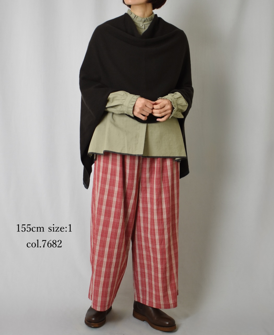 NMDS25595(パンツ) WOOL COTTON CHECK EASY PANTS