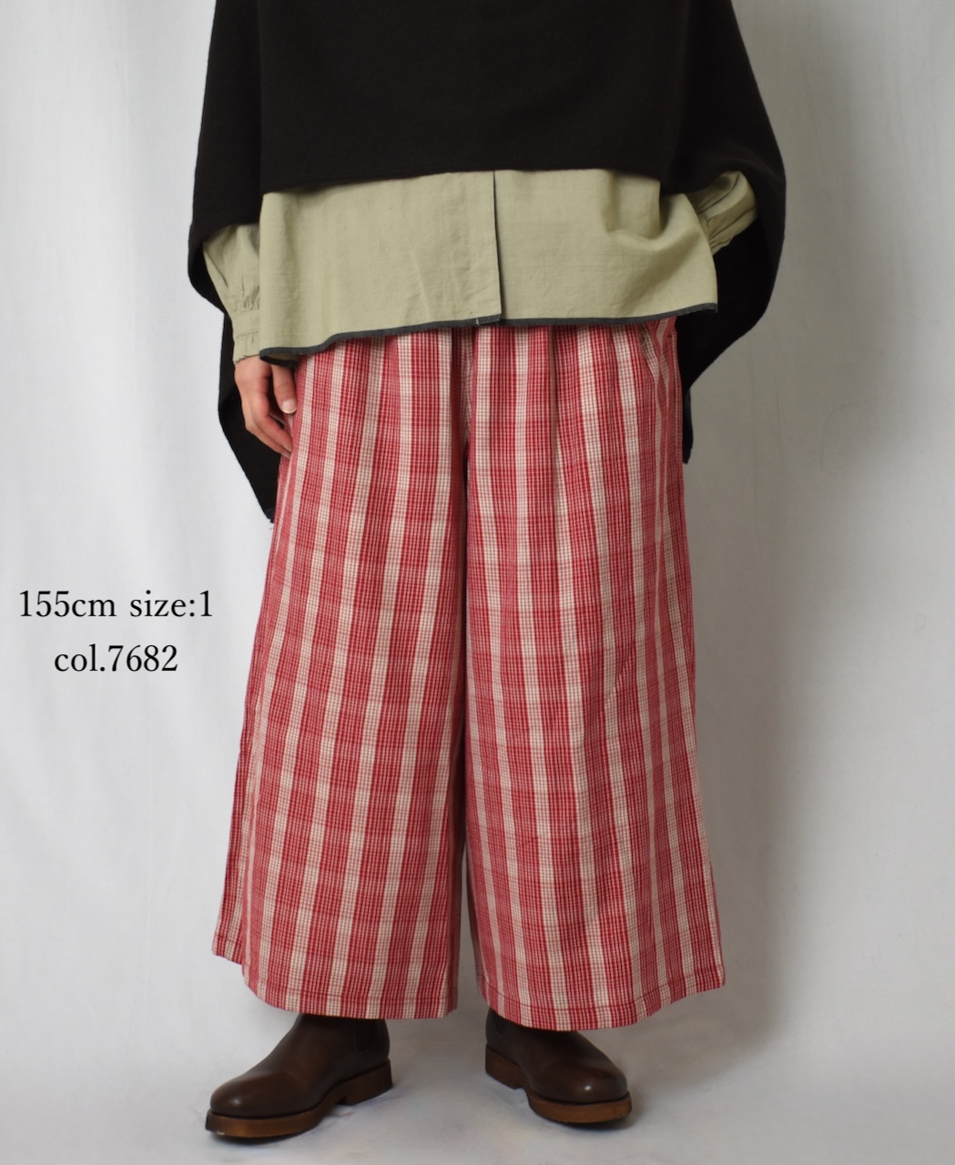 NMDS25595(パンツ) WOOL COTTON CHECK EASY PANTS