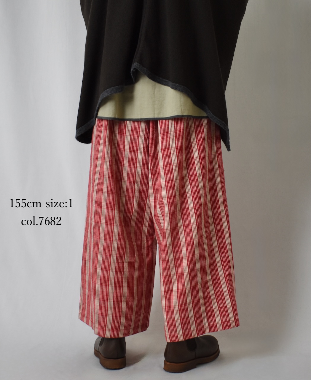 NMDS25595(パンツ) WOOL COTTON CHECK EASY PANTS