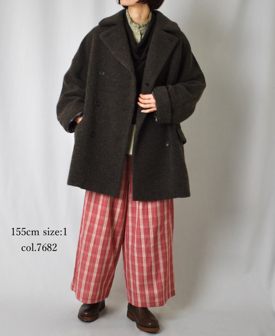 NMDS25595(パンツ) WOOL COTTON CHECK EASY PANTS