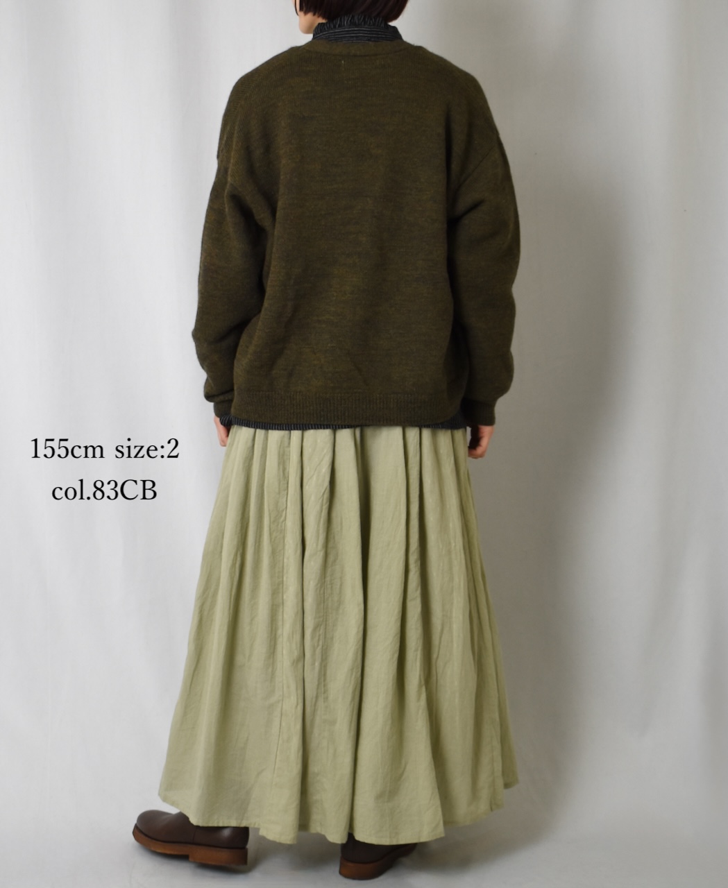 NSL25615(スカート) COTTON DOBIE DOT PATCHWORK GATHERED SKIRT