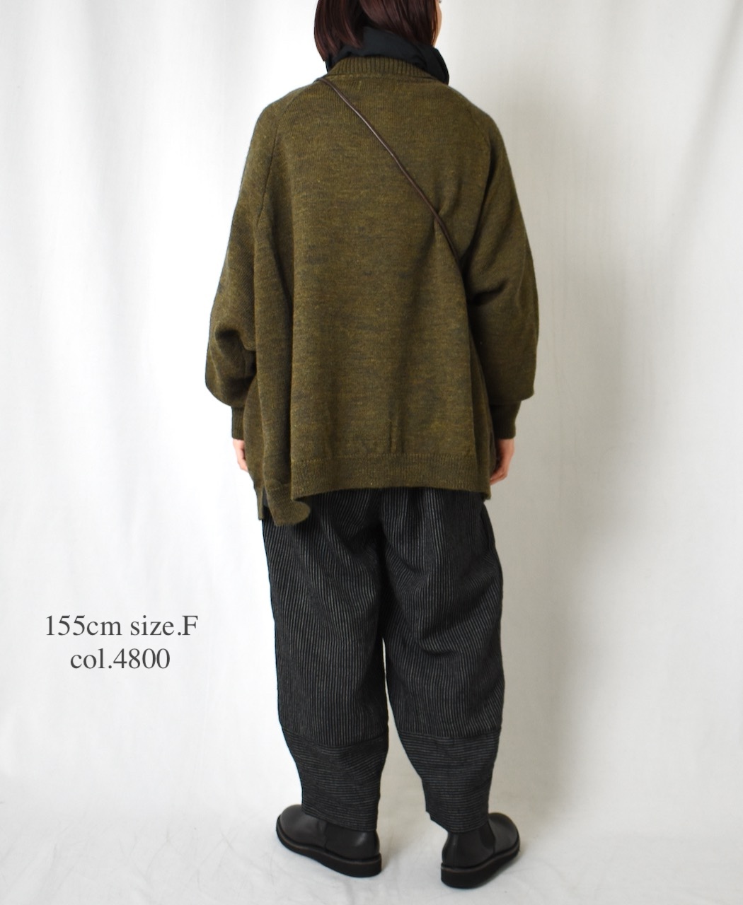 GNSL23801 (カーディガン) 7GG 2PLY PLAIN STITCH COTSWOLDS TURTLE NECK BUTTON CARDIGAN