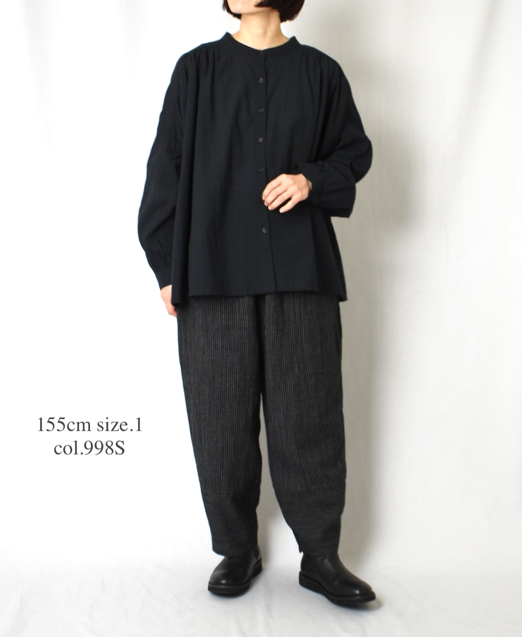 INSL25716(パンツ) WOOL/LINEN STRIPE EASY PANTS