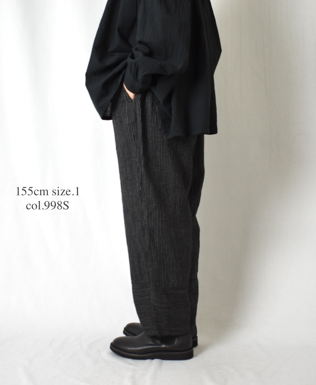 INSL25716(パンツ) WOOL/LINEN STRIPE EASY PANTS