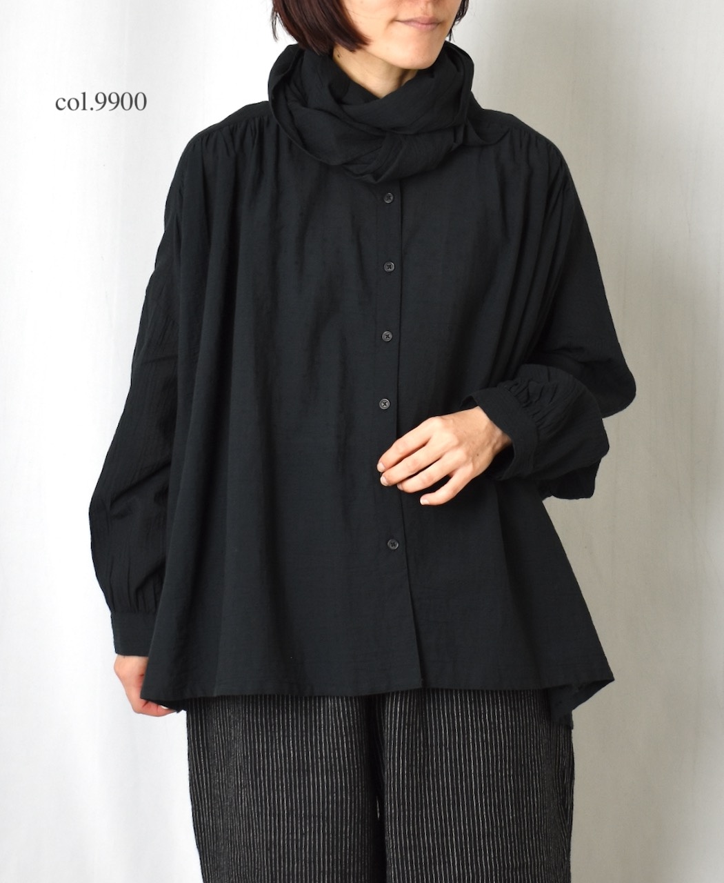 NSL25616(ストール) COTTON DOBIE DOT PATCHWORK TRIANGLE STOLE