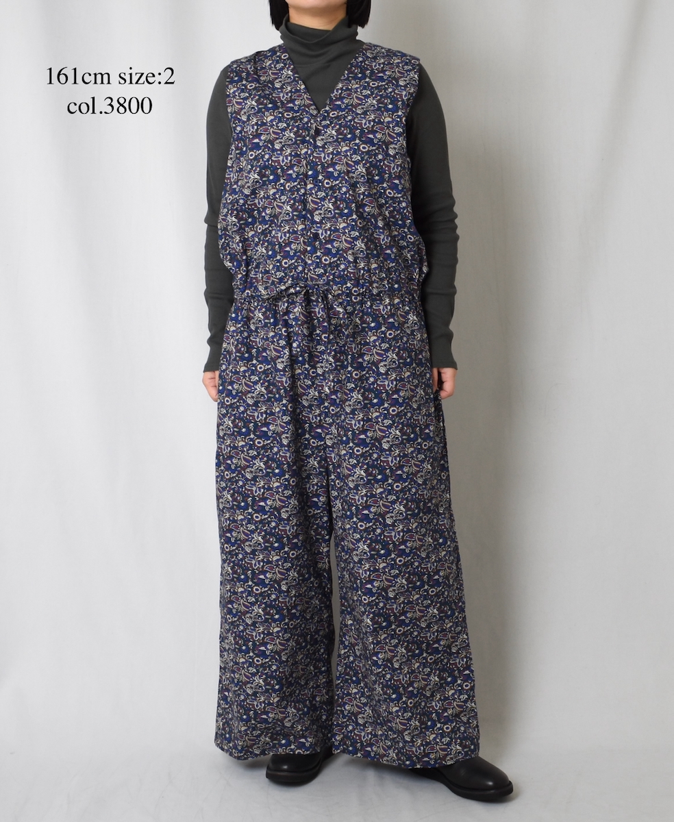 NSL25553(サロペット) 40s POPLIN MEDIUM FLOWER PRINT NO/SL OVERALLS