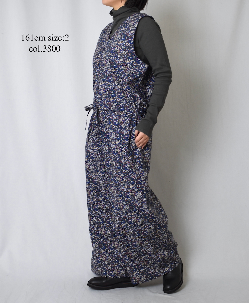 NSL25553(サロペット) 40s POPLIN MEDIUM FLOWER PRINT NO/SL OVERALLS