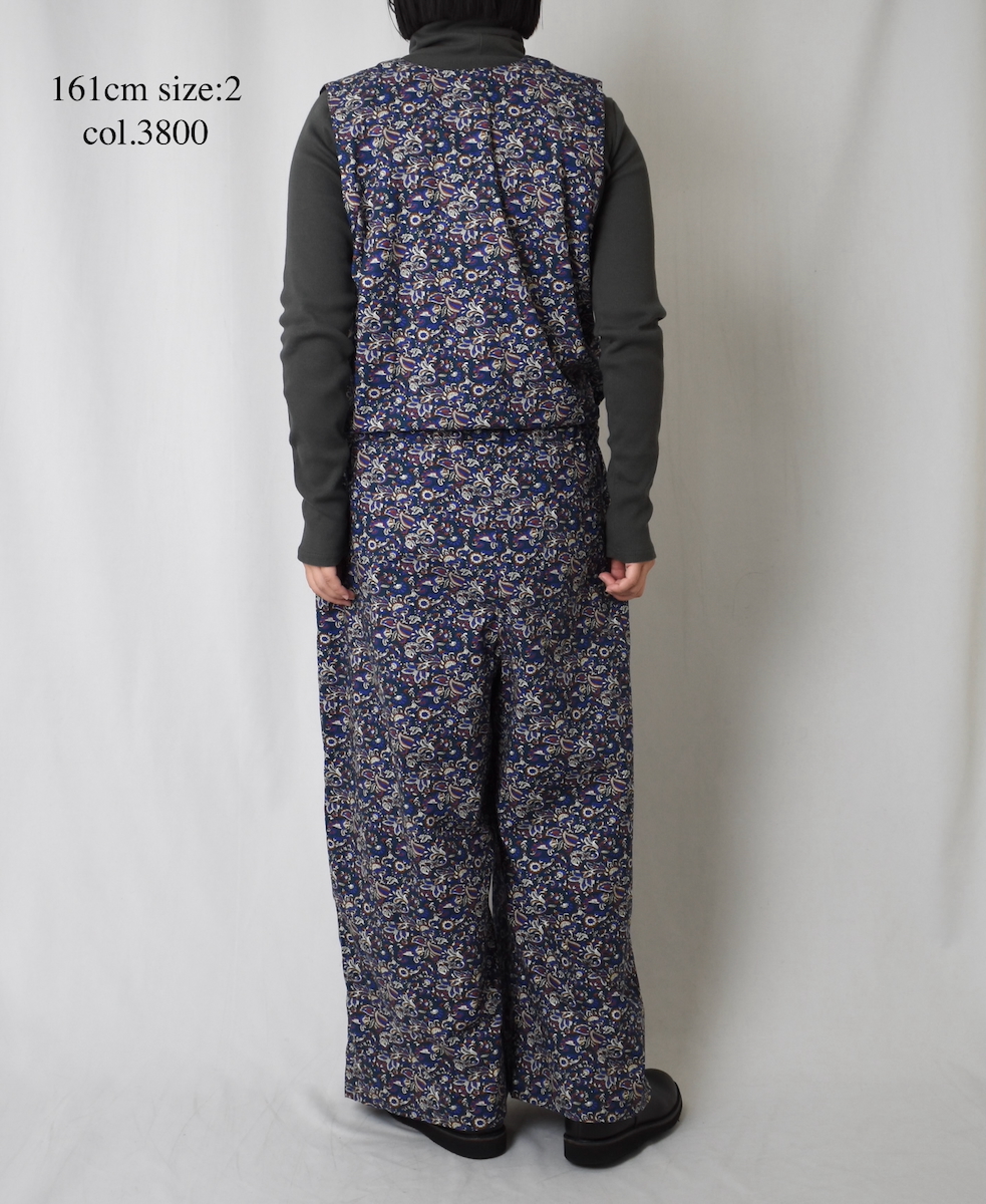 NSL25553(サロペット) 40s POPLIN MEDIUM FLOWER PRINT NO/SL OVERALLS