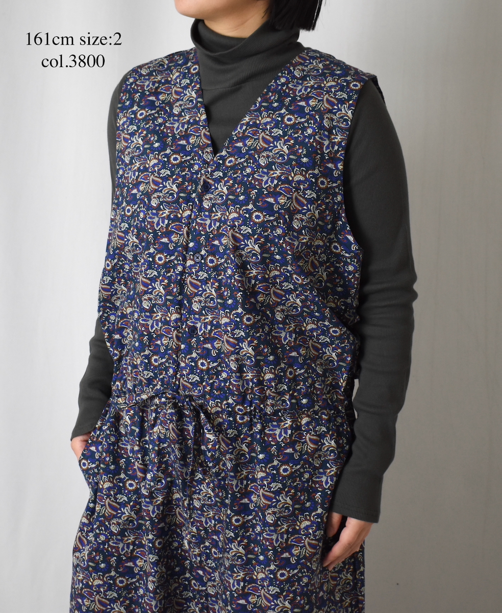 NSL25553(サロペット) 40s POPLIN MEDIUM FLOWER PRINT NO/SL OVERALLS