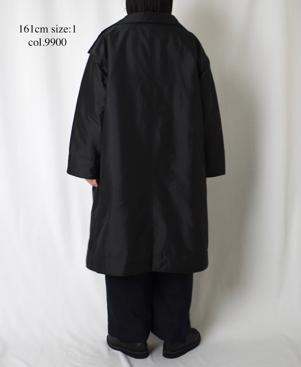 NSL25522(コート)PADDED POLYESTER PLAIN HIGH COLLAR COAT
