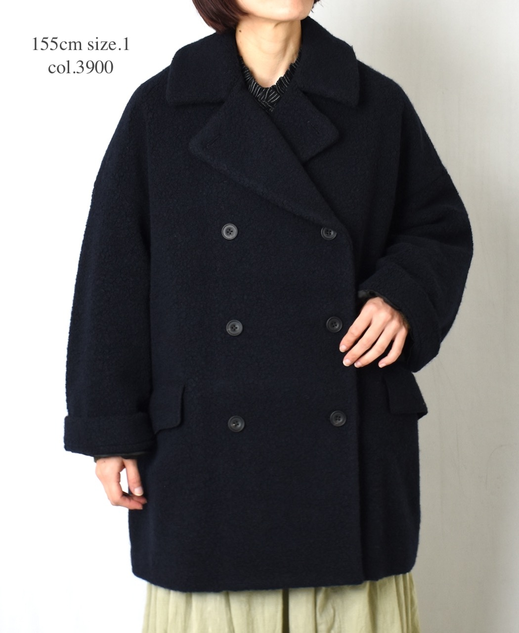 JNMDS2451(コート) RECYCLE BOA WOOL DOUBLE OVER COAT