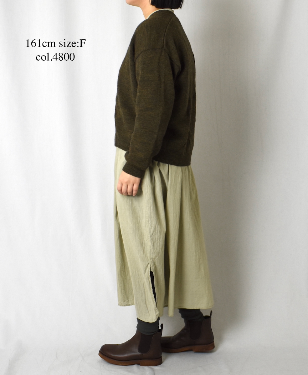 GNSL25501(カーディガン) 7GG 2PLY PLAIN STITCH COTSWOLDS V-NECK 1BUTTON CARDIGAN