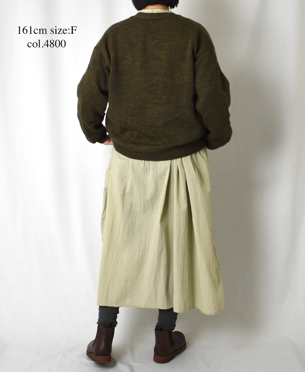 GNSL25501(カーディガン) 7GG 2PLY PLAIN STITCH COTSWOLDS V-NECK 1BUTTON CARDIGAN