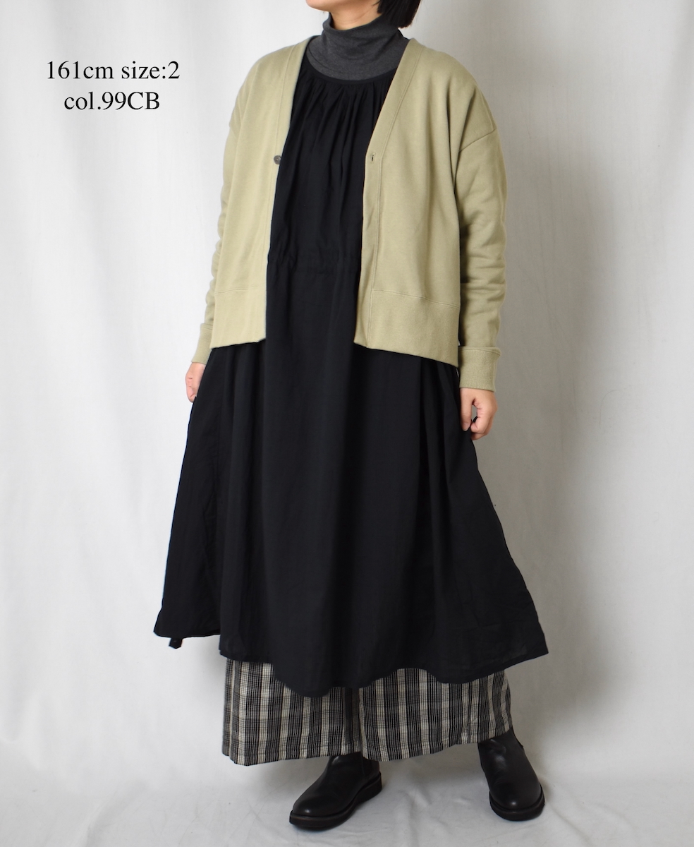 NSL25613(ワンピース) COTTON DOBIE DOT PATCHWORK 2WAY GATHERED SMOCK DRESS