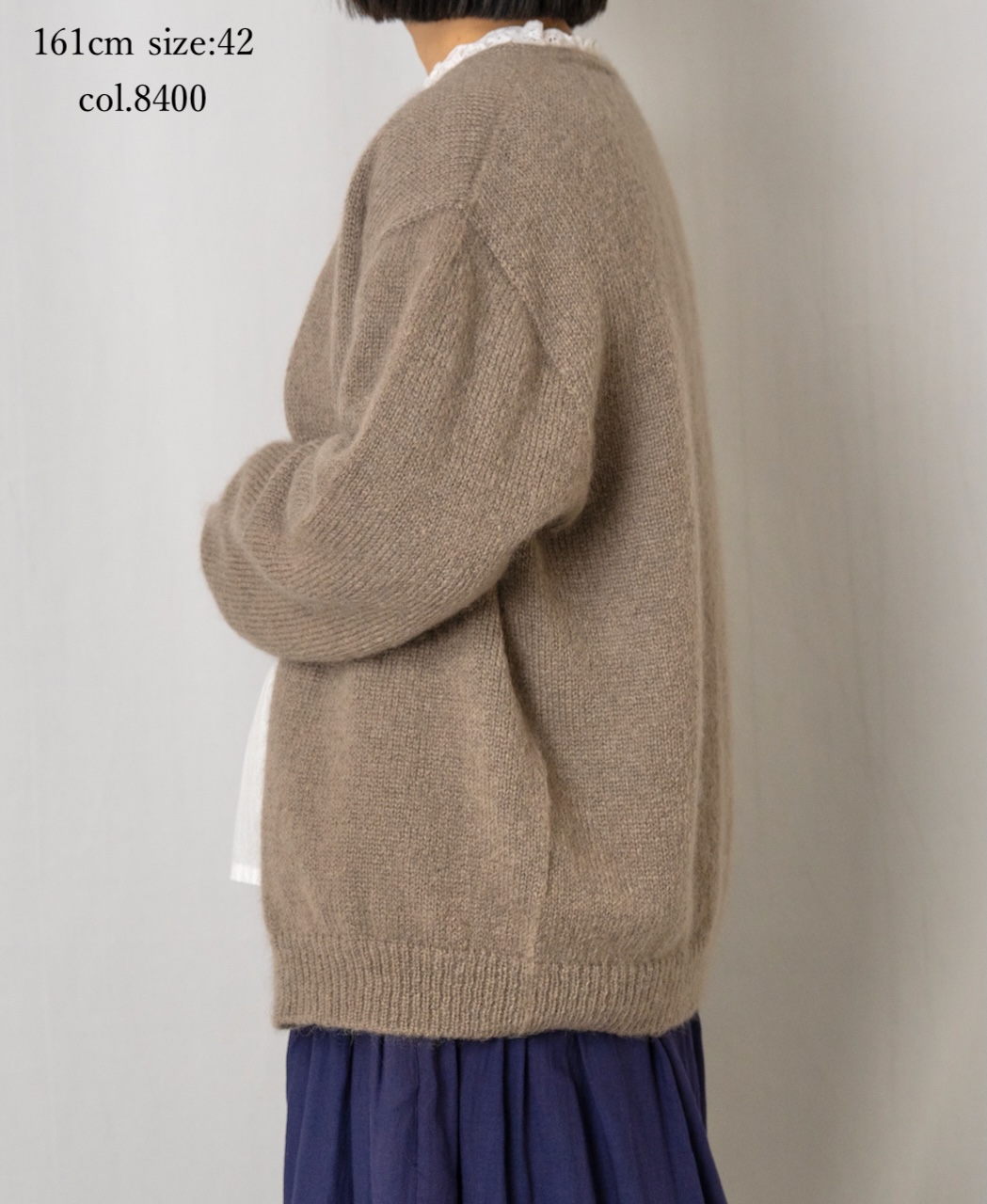CHT2552(カーディガン) MOHAIR NO-BUTTON CARDIGAN