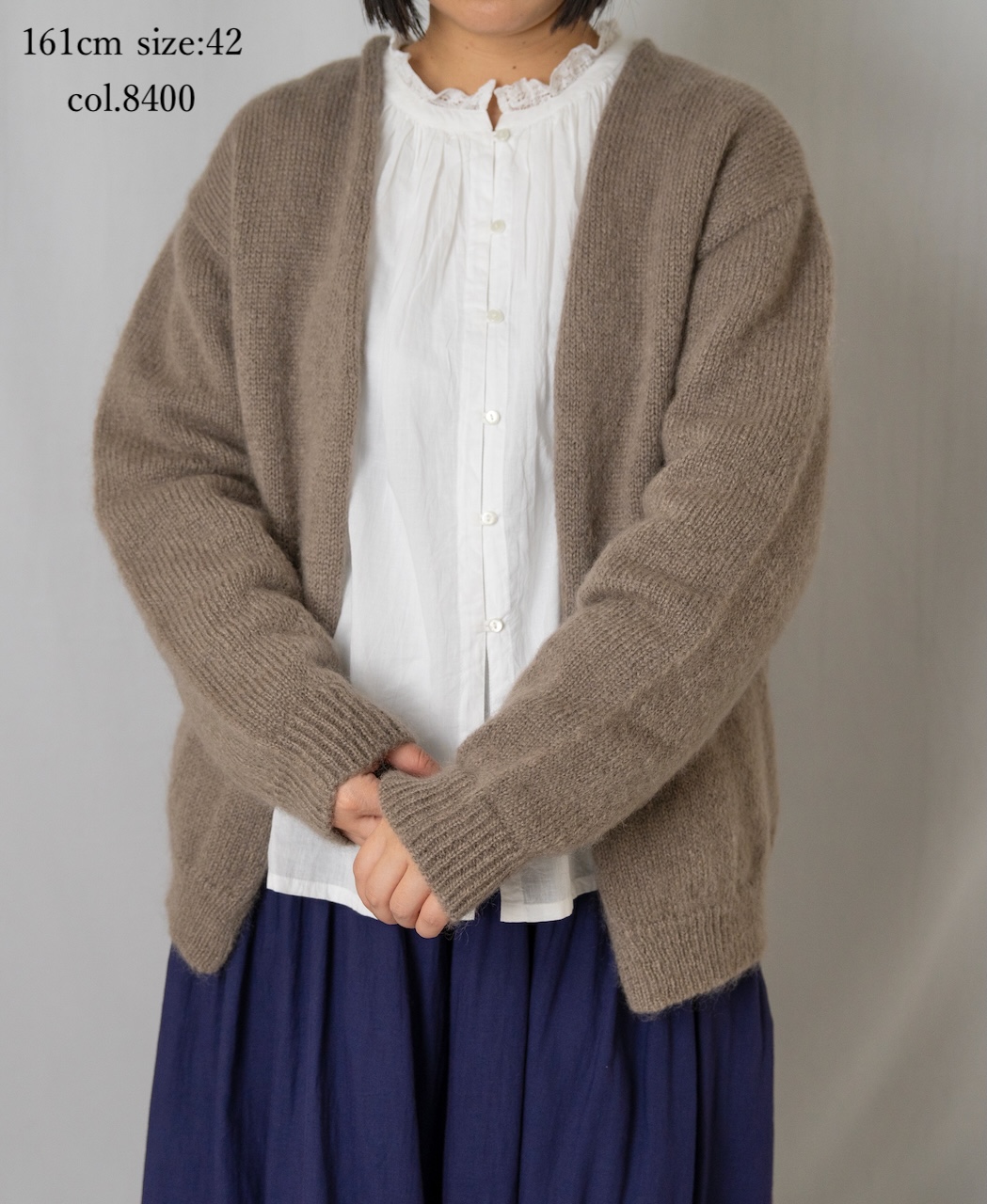 CHT2552(カーディガン) MOHAIR NO-BUTTON CARDIGAN