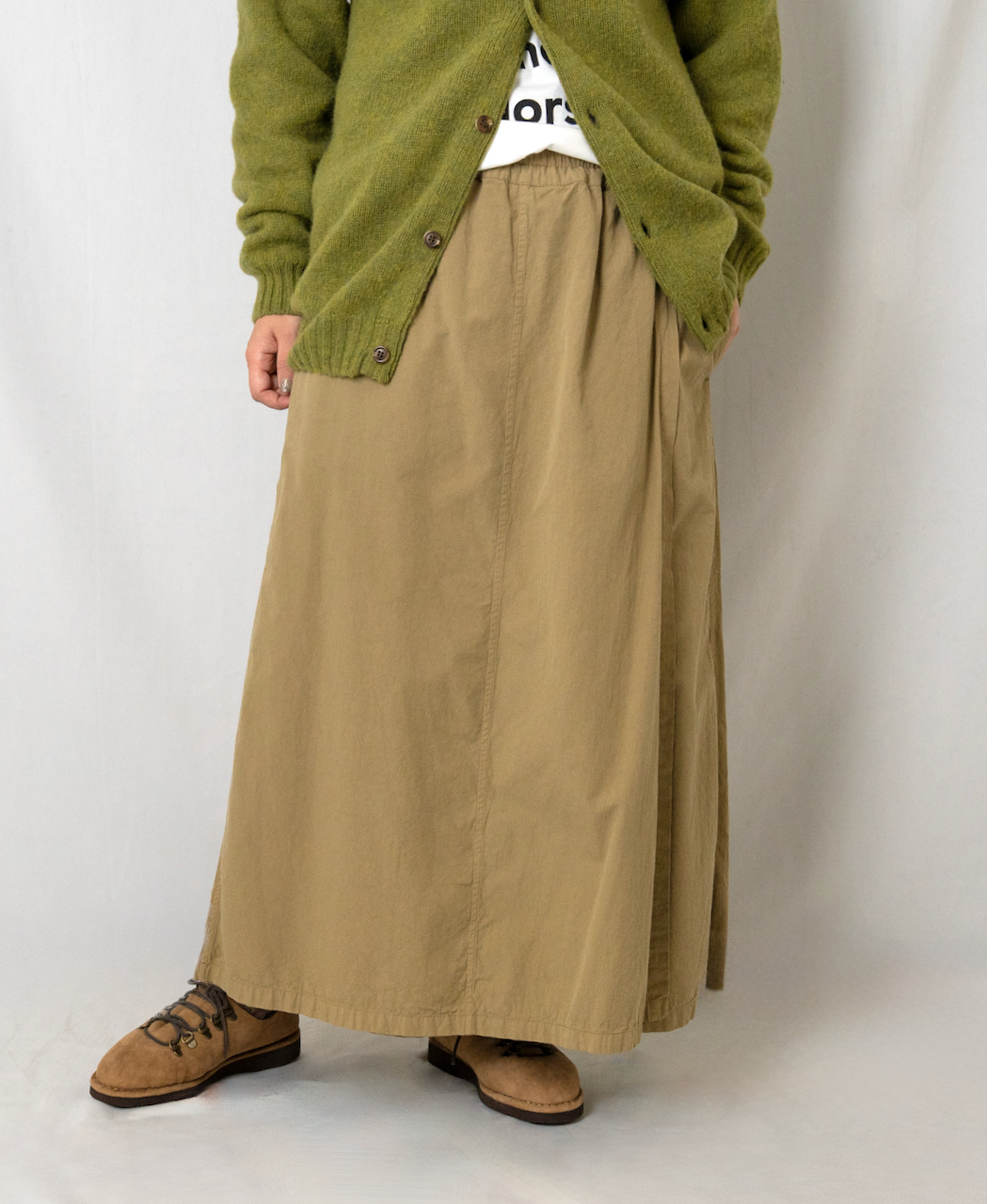 INAM2556PD(キュロット) 40s POPLIN OVER DYE WRAP CULOTTES WITH SEAM POCKET
