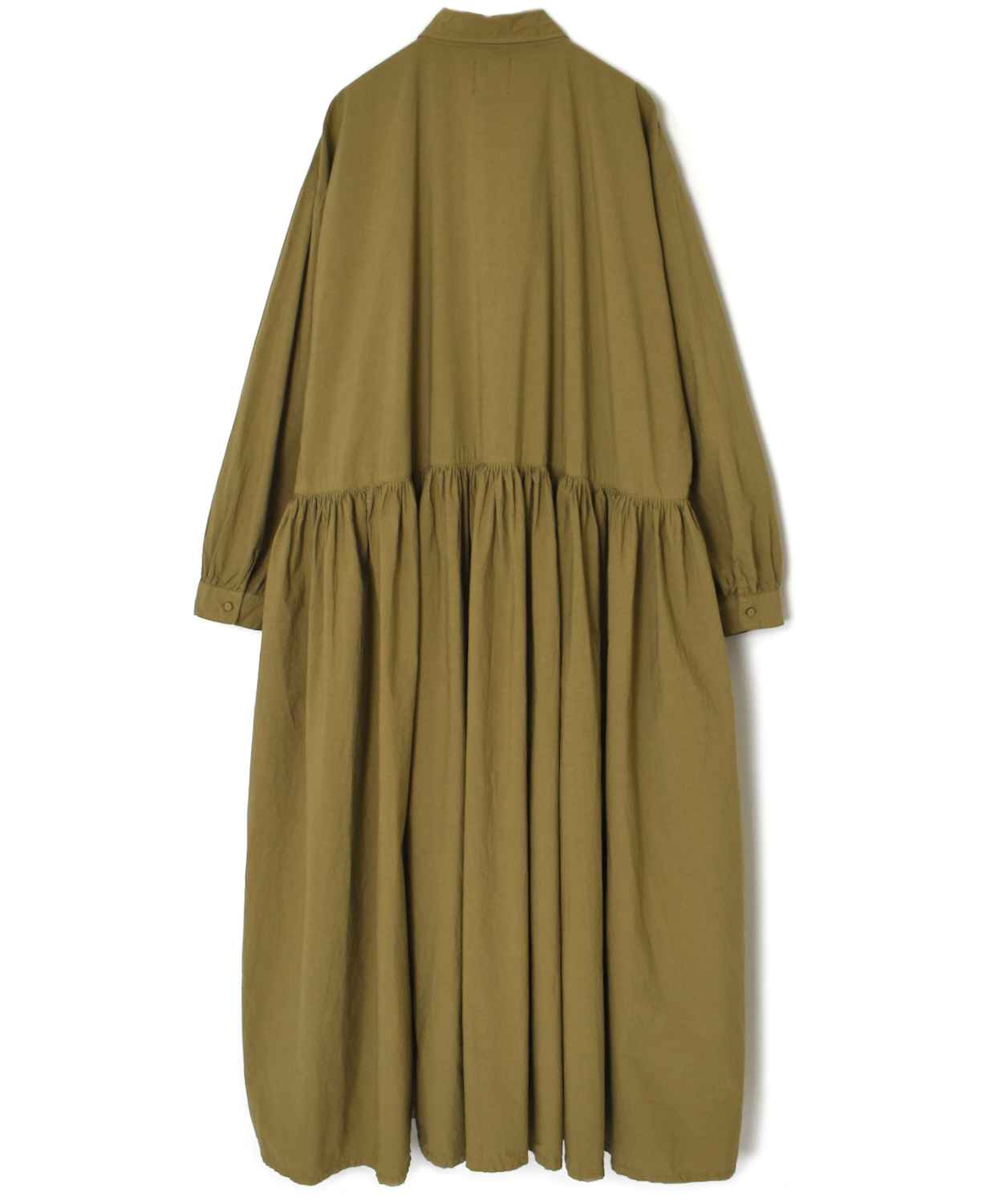 ⚫︎NMDS25912D(ワンピース) 60s ORGANIC POPLIN PLAIN REGULAR COLLAR DRESS WITH RAJASTHAN GATHER