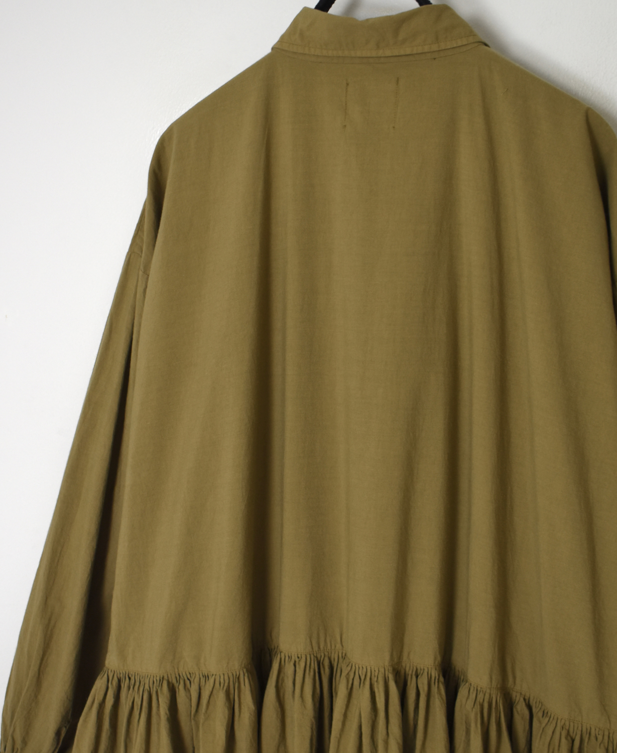 ⚫︎NMDS25912D(ワンピース) 60s ORGANIC POPLIN PLAIN REGULAR COLLAR DRESS WITH RAJASTHAN GATHER