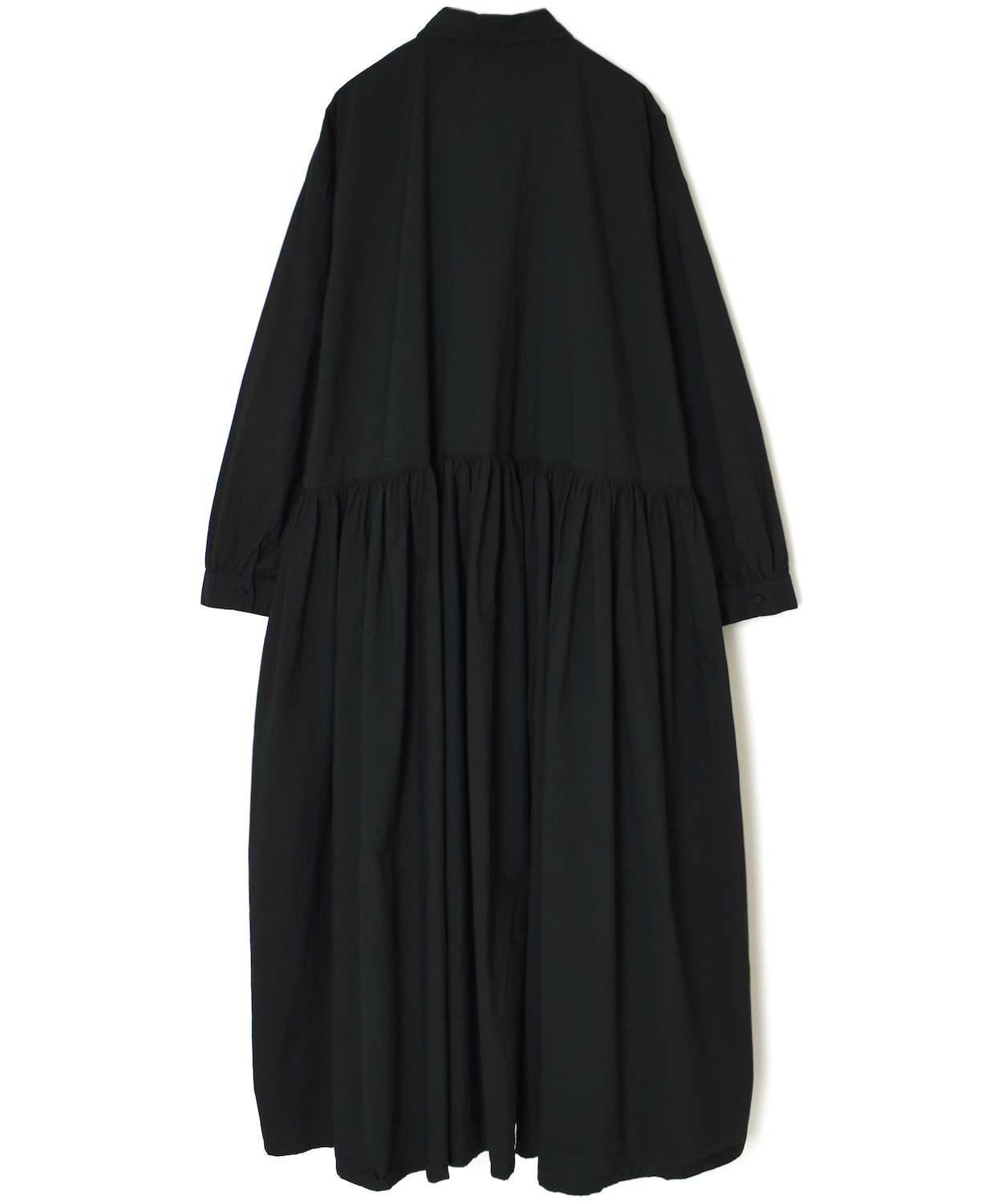 ⚫︎NMDS25912D(ワンピース) 60s ORGANIC POPLIN PLAIN REGULAR COLLAR DRESS WITH RAJASTHAN GATHER