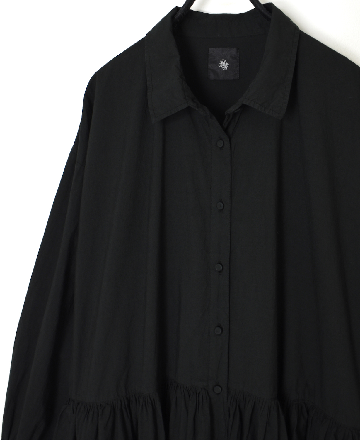 ⚫︎NMDS25912D(ワンピース) 60s ORGANIC POPLIN PLAIN REGULAR COLLAR DRESS WITH RAJASTHAN GATHER