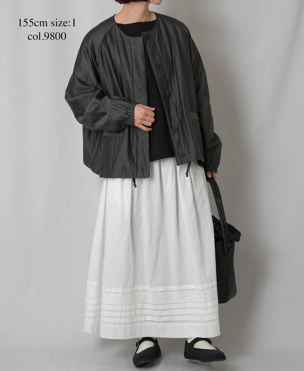 NMDS25542(ジャケット) QUILTED COTTON SILK RAGLAN STRING JACKET