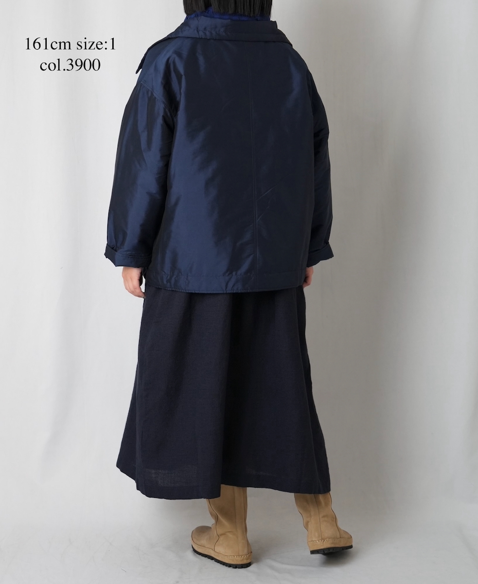 NSL25521(ジャケット)PADDED POLYESTER PLAIN HIGH COLLAR JACKET