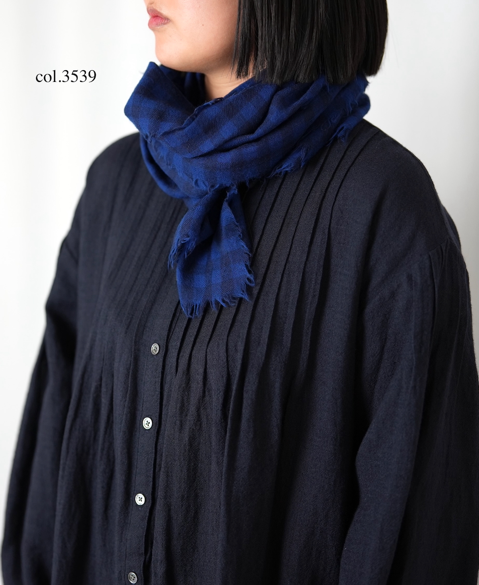 INAM2572(ストール) WOOL GINGHAM STOLE