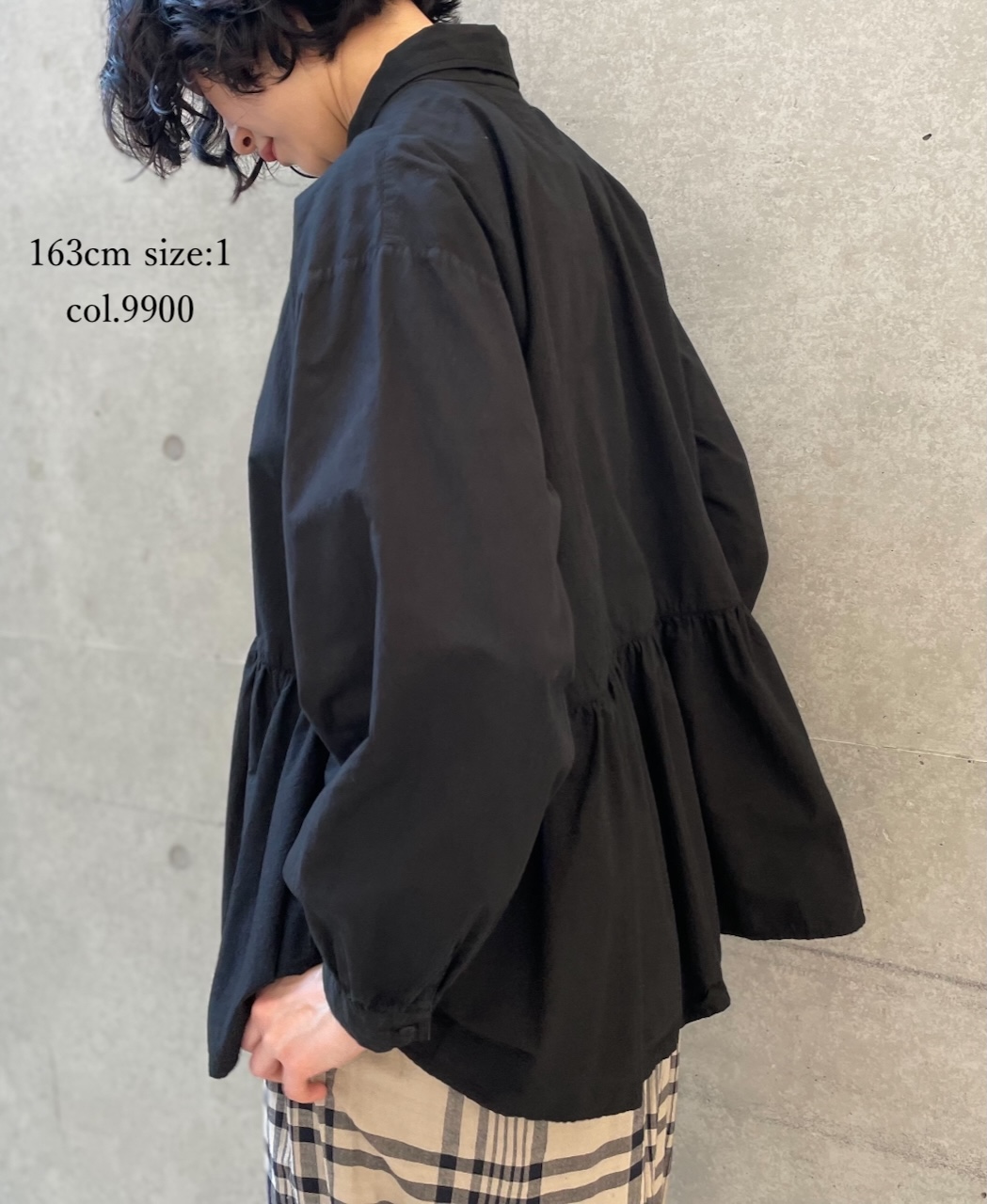 ⚫︎NMDS25911D(シャツ) 60s ORGANIC POPLIN PLAIN REGULAR COLLAR RAJASTHAN GATHERED SHIRT