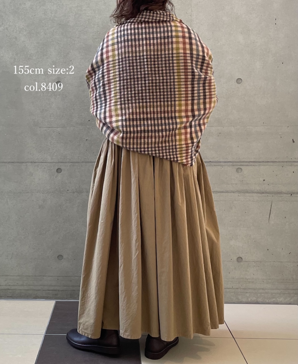 ⚫︎NMDS25912D(ワンピース) 60s ORGANIC POPLIN PLAIN REGULAR COLLAR DRESS WITH RAJASTHAN GATHER