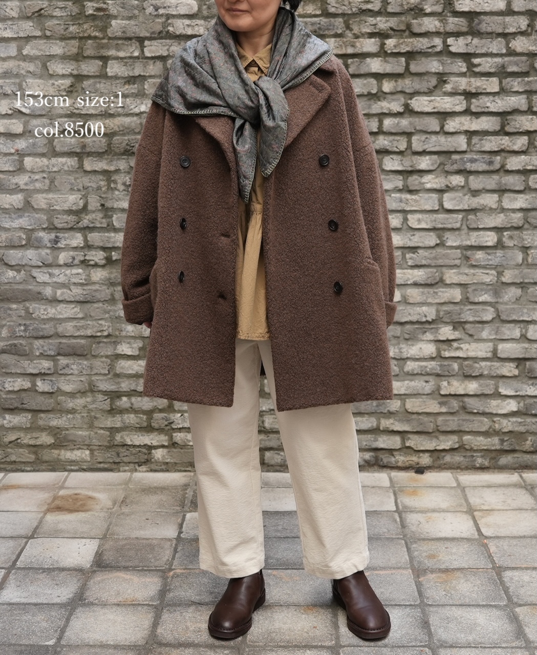 JNMDS2451(コート) RECYCLE BOA WOOL DOUBLE OVER COAT