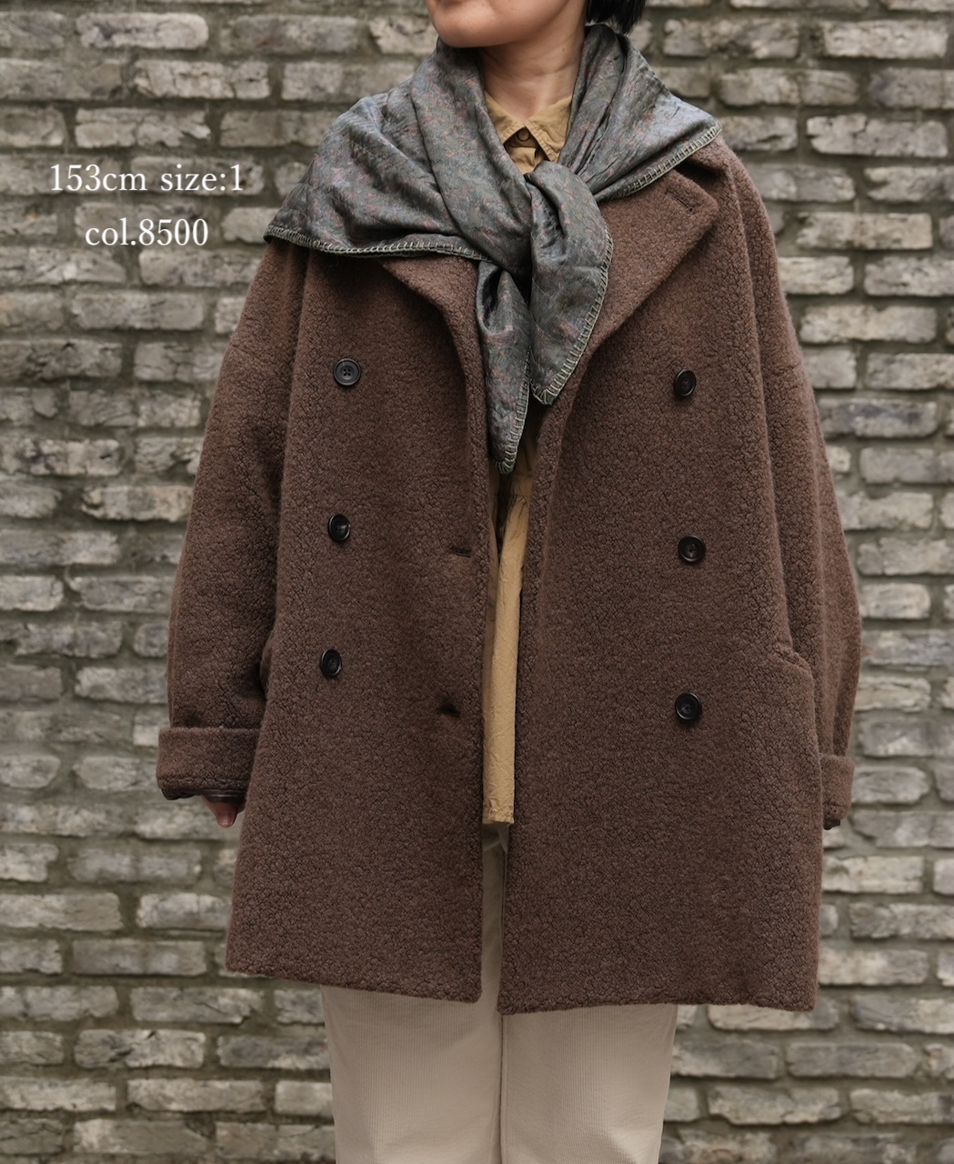 JNMDS2451(コート) RECYCLE BOA WOOL DOUBLE OVER COAT