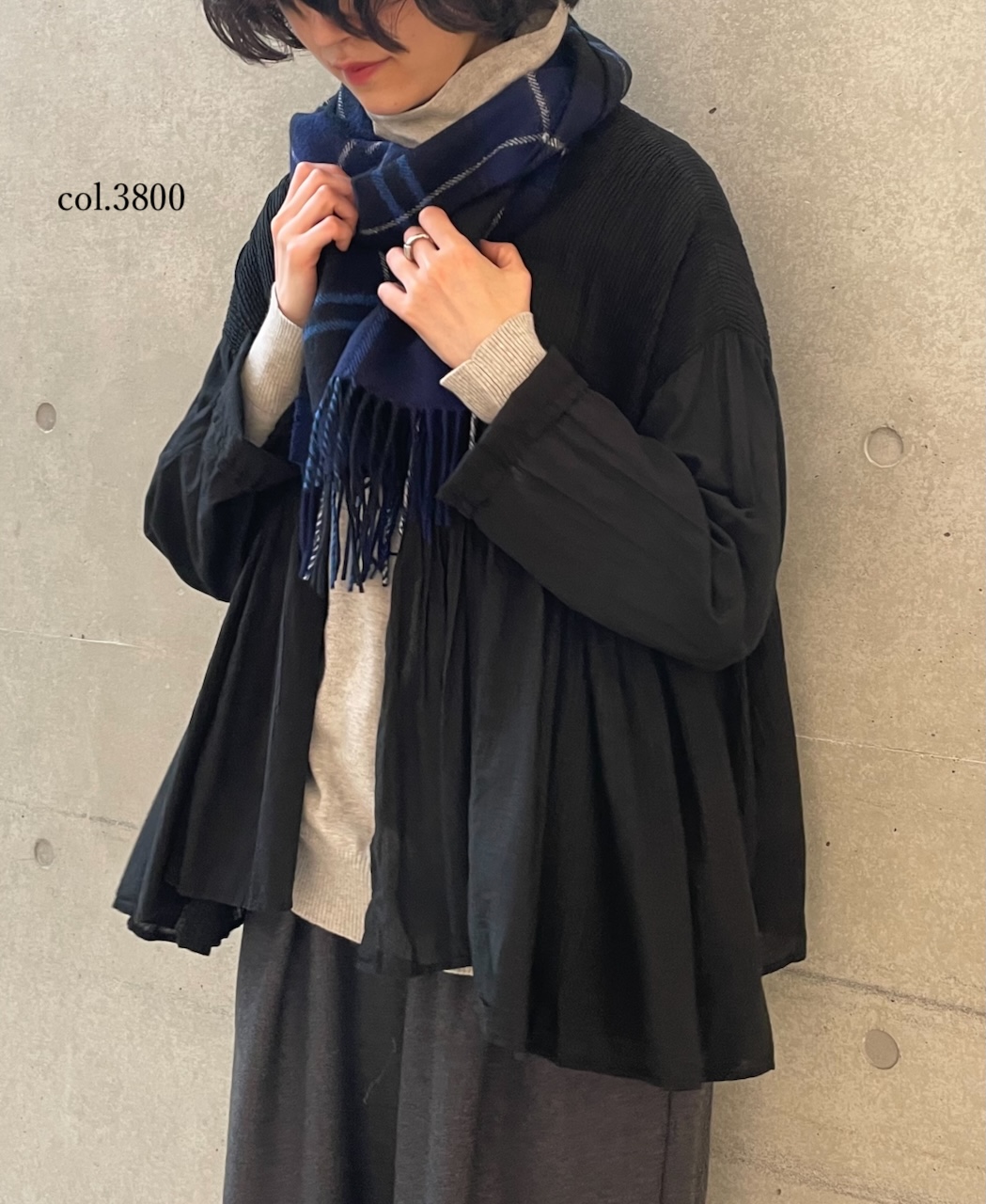 John Scott (マフラー) NLC1751 LAMBS WOOL SCARF 25x180cm