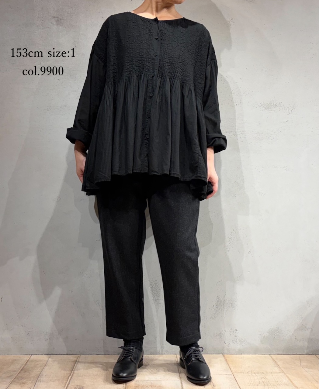 ⚫︎NMDS25513D(シャツ) 80s ORGANIC COTTON SMALL CHECK&VOILE PLAIN