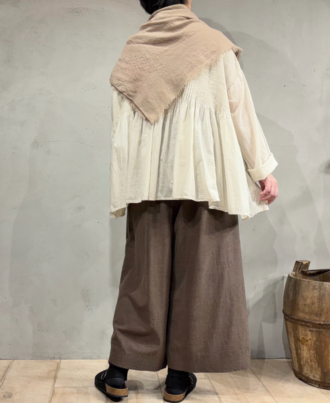 NMDS25802(ストール) WOOL/CASHMERE STOLE