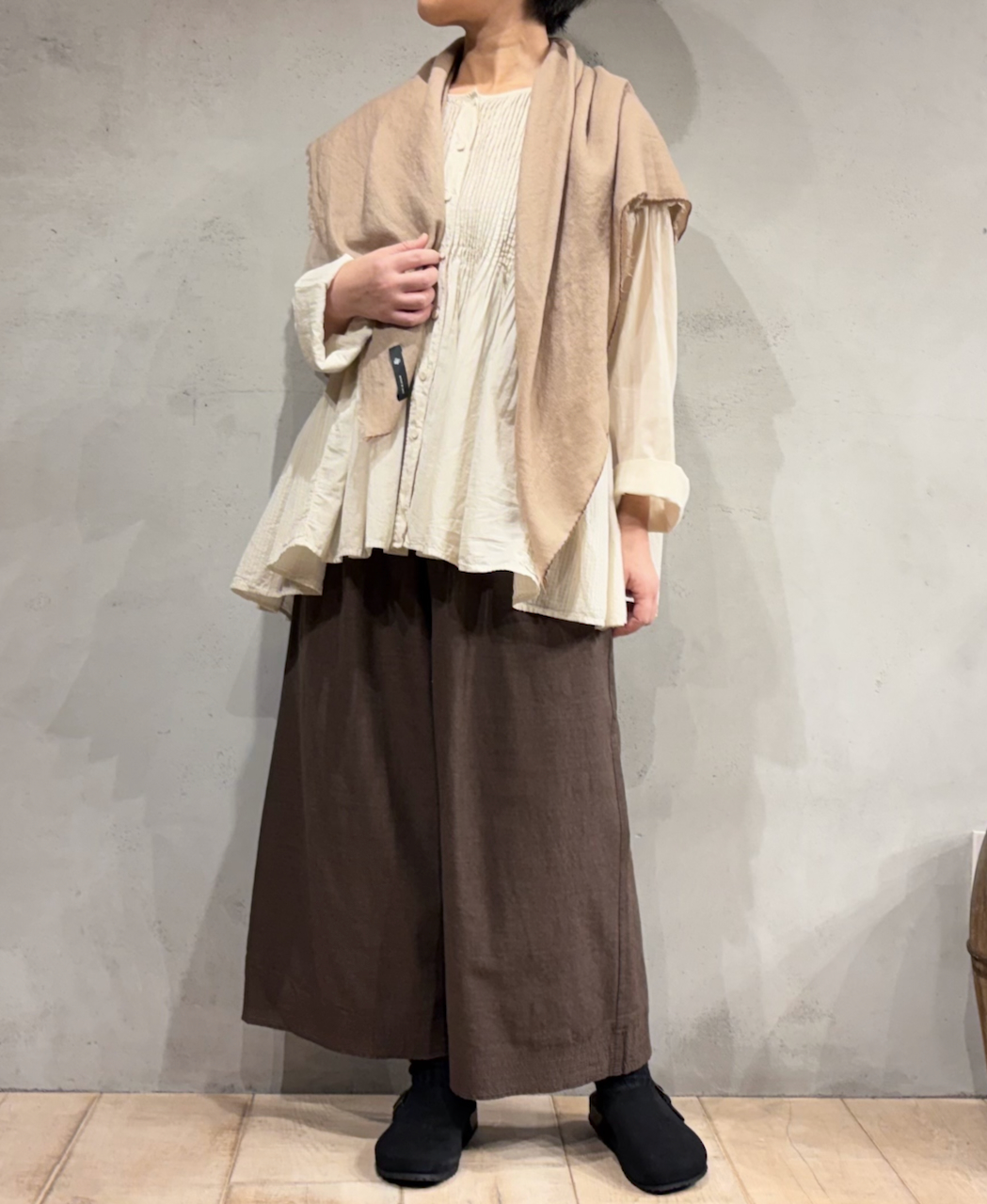 NMDS25802(ストール) WOOL/CASHMERE STOLE