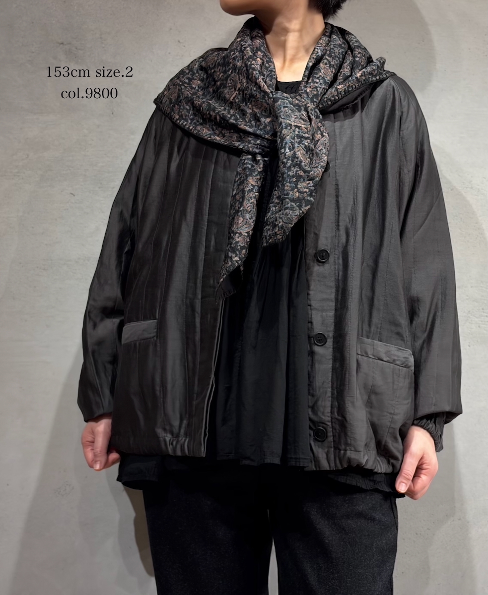 NMDS25542(ジャケット) QUILTED COTTON SILK RAGLAN STRING JACKET