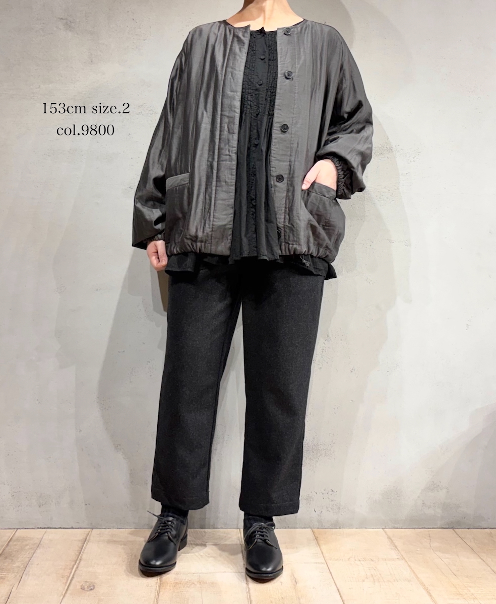 NMDS25542(ジャケット) QUILTED COTTON SILK RAGLAN STRING JACKET